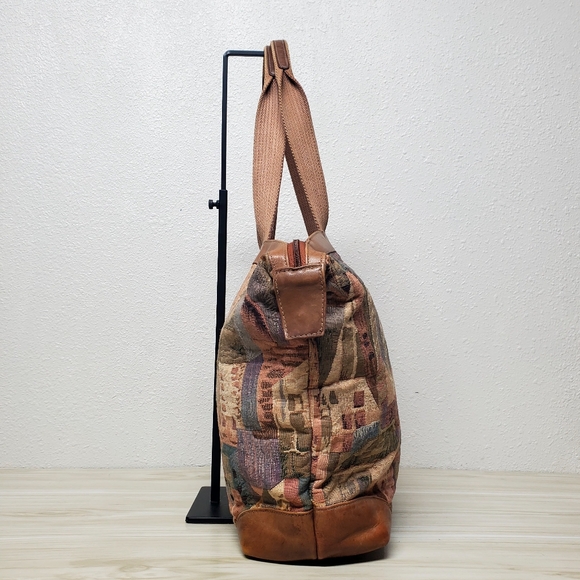 Vintage Austin Designs Multicolor Patterned Tote Bag Weekender
